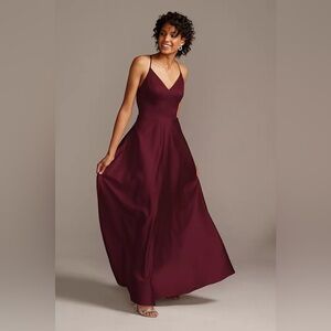 Elegant Burgundy Evening Gown